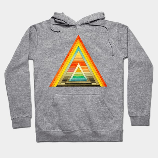 Geometric Rainbow Hoodie by OscarVanHendrix